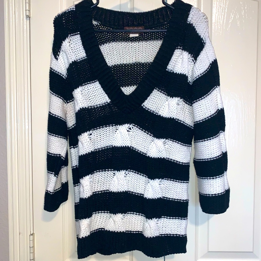 Womens striped knit sweater
